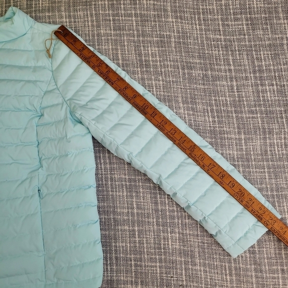Talbots Quilted Down Puffer Jacket Flattering Sea Green Women's S - Picture 9 of 16